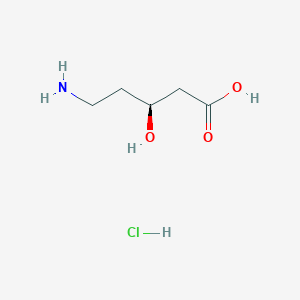 molecular formula C5H12ClNO3 B2884547 (3S)-5-Amino-3-hydroxypentanoic acid;hydrochloride CAS No. 2445750-00-3