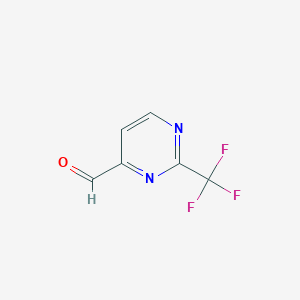 molecular formula C6H3F3N2O B2884554 2-(Trifluoromethyl)pyrimidine-4-carbaldehyde CAS No. 944900-29-2