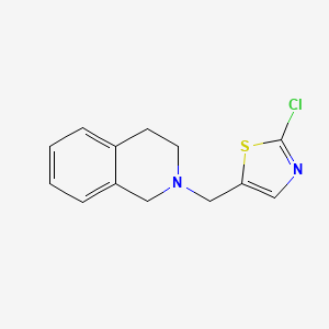 molecular formula C13H13ClN2S B2884557 2-[(2-Chloro-1,3-thiazol-5-yl)methyl]-1,2,3,4-tetrahydroisoquinoline CAS No. 478248-80-5