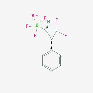 molecular formula C9H7BF5K B2884576 Rel-potassium ((1R,3S)-2,2-difluoro-3-phenylcyclopropyl)trifluoroborate CAS No. 2416056-28-3