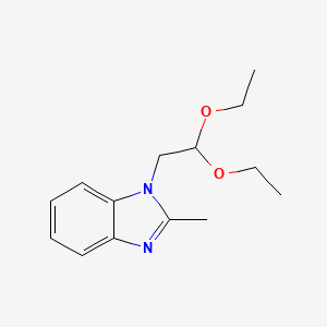 molecular formula C14H20N2O2 B2884618 1-(2,2-Diethoxyethyl)-2-methylbenzimidazole CAS No. 370845-97-9