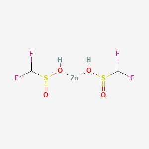 molecular formula C2H2F4O4S2Zn B2884619 Bis(((difluoromethyl)sulfinyl)oxy)ZINC CAS No. 1355729-38-2; 1562989-18-7