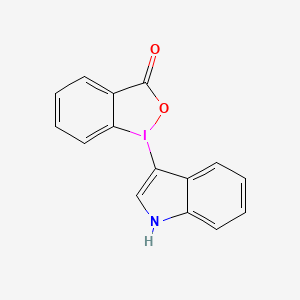 molecular formula C15H10INO2 B2884621 1-(1H-Indol-3-yl)-1lambda3-benzo[d][1,2]iodaoxol-3(1H)-one CAS No. 2130906-05-5