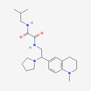 molecular formula C22H34N4O2 B2884627 N-异丁基-N'-[2-(1-甲基-1,2,3,4-四氢喹啉-6-基)-2-吡咯烷-1-基乙基]乙二酰胺 CAS No. 922119-85-5