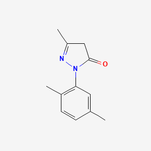 molecular formula C12H14N2O B2884632 1-(2,5-二甲基苯基)-3-甲基-4,5-二氢-1H-吡唑-5-酮 CAS No. 733795-38-5