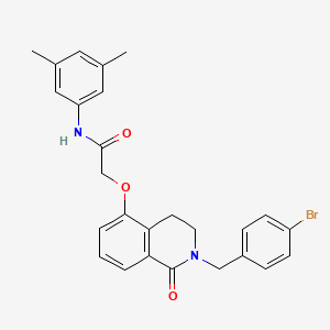 molecular formula C26H25BrN2O3 B2884636 2-((2-(4-bromobenzyl)-1-oxo-1,2,3,4-tetrahydroisoquinolin-5-yl)oxy)-N-(3,5-dimethylphenyl)acetamide CAS No. 850904-43-7