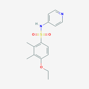 molecular formula C15H18N2O3S B288464 4-ethoxy-2,3-dimethyl-N-pyridin-4-ylbenzenesulfonamide 