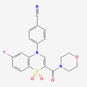 molecular formula C20H16FN3O4S B2884642 N-(仲丁基)-1-{3-[(间甲苯磺酰基)氨基]苯甲酰}哌啶-3-甲酰胺 CAS No. 1251670-81-1
