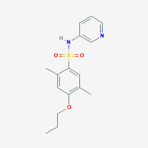 molecular formula C16H20N2O3S B288465 2,5-dimethyl-4-propoxy-N-(3-pyridinyl)benzenesulfonamide 