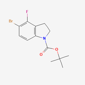 molecular formula C13H15BrFNO2 B2884658 tert-Butyl 5-bromo-4-fluoroindoline-1-carboxylate CAS No. 1337533-31-9