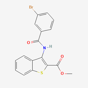 molecular formula C17H12BrNO3S B2884683 3-(3-溴苯甲酰氨基)苯并[b]噻吩-2-甲酸甲酯 CAS No. 477490-11-2