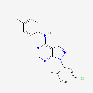 molecular formula C20H18ClN5 B2884689 1-(5-chloro-2-methylphenyl)-N-(4-ethylphenyl)-1H-pyrazolo[3,4-d]pyrimidin-4-amine CAS No. 890937-66-3