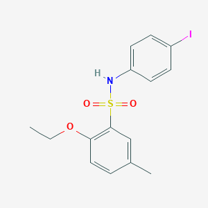 molecular formula C15H16INO3S B288469 2-ethoxy-N-(4-iodophenyl)-5-methylbenzenesulfonamide 