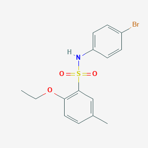 molecular formula C15H16BrNO3S B288470 N-(4-bromophenyl)-2-ethoxy-5-methylbenzenesulfonamide 