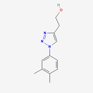 molecular formula C12H15N3O B2884700 2-[1-(3,4-二甲基苯基)-1H-1,2,3-三唑-4-基]乙醇 CAS No. 1248740-01-3