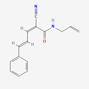 B2884706 (2Z,4E)-2-cyano-5-phenyl-N-prop-2-enylpenta-2,4-dienamide CAS No. 473277-84-8