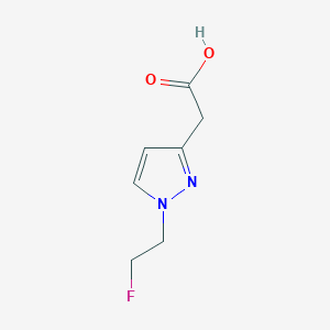 molecular formula C7H9FN2O2 B2884707 [1-(2-氟乙基)-1H-吡唑-3-基]乙酸 CAS No. 1429418-69-8