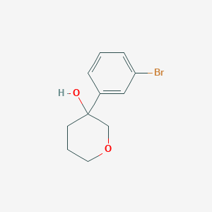 molecular formula C11H13BrO2 B2884709 3-(3-溴苯基)氧杂环-3-醇 CAS No. 1781424-73-4