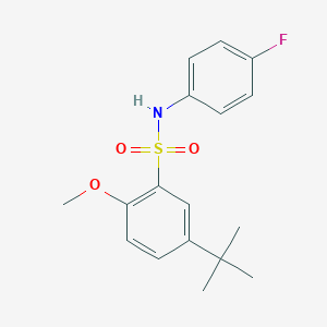 molecular formula C17H20FNO3S B288471 5-tert-butyl-N-(4-fluorophenyl)-2-methoxybenzenesulfonamide 