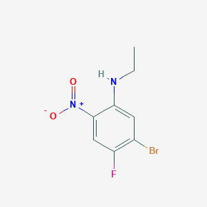 molecular formula C8H8BrFN2O2 B2884711 5-溴-N-乙基-4-氟-2-硝基苯胺 CAS No. 1601096-45-0