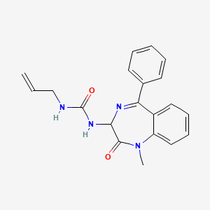 molecular formula C20H20N4O2 B2884715 1-(1-methyl-2-oxo-5-phenyl-2,3-dihydro-1H-1,4-benzodiazepin-3-yl)-3-(prop-2-en-1-yl)urea CAS No. 1796910-51-4