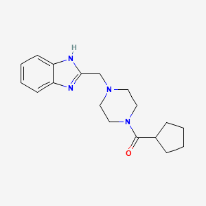 molecular formula C18H24N4O B2884721 (4-((1H-苯并[d]咪唑-2-基)甲基)哌嗪-1-基)(环戊基)甲酮 CAS No. 1170253-79-8