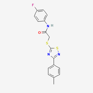 N-(4-fluorophenyl)-2-((3-(p-tolyl)-1,2,4-thiadiazol-5-yl)thio)acetamide