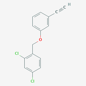 molecular formula C15H10Cl2O B2884749 2,4-Dichloro-1-(3-ethynyl-phenoxymethyl)-benzene CAS No. 1260807-80-4