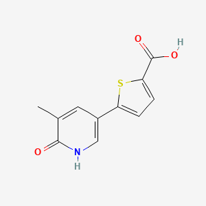 B2884766 5-(6-Hydroxy-5-methylpyridin-3-yl)thiophene-2-carboxylic acid CAS No. 887201-37-8
