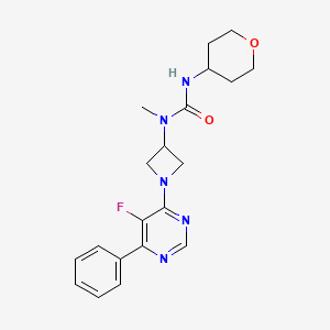 B2884767 1-[1-(5-Fluoro-6-phenylpyrimidin-4-yl)azetidin-3-yl]-1-methyl-3-(oxan-4-yl)urea CAS No. 2380085-70-9