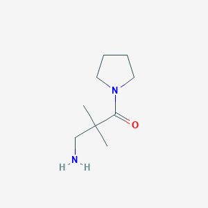 molecular formula C9H18N2O B2884769 3-氨基-2,2-二甲基-1-(吡咯烷-1-基)丙-1-酮 CAS No. 1248200-38-5