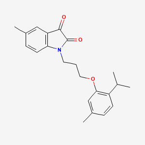 1-(3-(2-Isopropyl-5-methylphenoxy)propyl)-5-methylindoline-2,3-dione