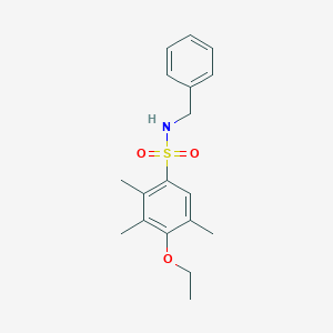 molecular formula C18H23NO3S B288479 N-benzyl-4-ethoxy-2,3,5-trimethylbenzenesulfonamide 