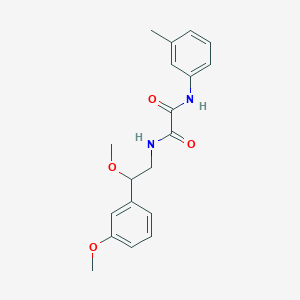 molecular formula C19H22N2O4 B2884798 N1-(2-甲氧基-2-(3-甲氧基苯基)乙基)-N2-(间甲苯基)草酰胺 CAS No. 1797088-44-8