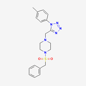 1-(benzylsulfonyl)-4-((1-(p-tolyl)-1H-tetrazol-5-yl)methyl)piperazine