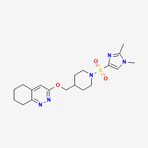 3-((1-((1,2-dimethyl-1H-imidazol-4-yl)sulfonyl)piperidin-4-yl)methoxy)-5,6,7,8-tetrahydrocinnoline