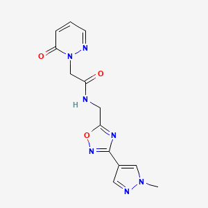 N-((3-(1-methyl-1H-pyrazol-4-yl)-1,2,4-oxadiazol-5-yl)methyl)-2-(6-oxopyridazin-1(6H)-yl)acetamide