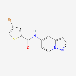 molecular formula C12H8BrN3OS B2884809 4-溴-N-(吡唑并[1,5-a]吡啶-5-基)噻吩-2-甲酰胺 CAS No. 2034403-14-8