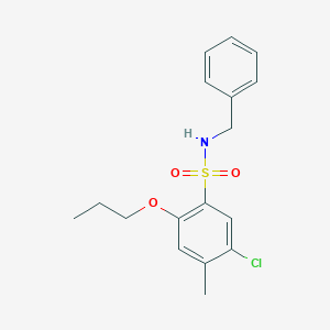molecular formula C17H20ClNO3S B288481 N-benzyl-5-chloro-4-methyl-2-propoxybenzenesulfonamide 
