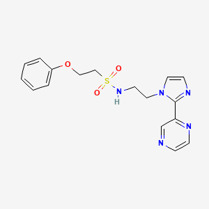 2-phenoxy-N-(2-(2-(pyrazin-2-yl)-1H-imidazol-1-yl)ethyl)ethanesulfonamide