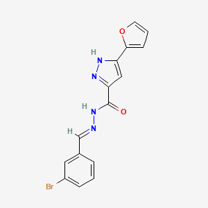 N'-[(E)-(3-bromophenyl)methylidene]-3-(furan-2-yl)-1H-pyrazole-5-carbohydrazide