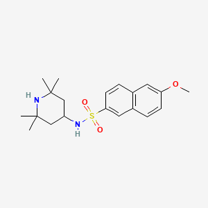 molecular formula C20H28N2O3S B2884827 6-methoxy-N-(2,2,6,6-tetramethylpiperidin-4-yl)naphthalene-2-sulfonamide CAS No. 898654-16-5