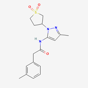 N-(1-(1,1-dioxidotetrahydrothiophen-3-yl)-3-methyl-1H-pyrazol-5-yl)-2-(m-tolyl)acetamide