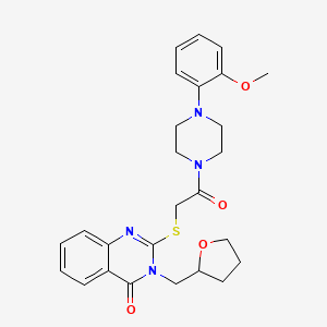 2-({2-[4-(2-methoxyphenyl)piperazin-1-yl]-2-oxoethyl}thio)-3-(tetrahydrofuran-2-ylmethyl)quinazolin-4(3H)-one