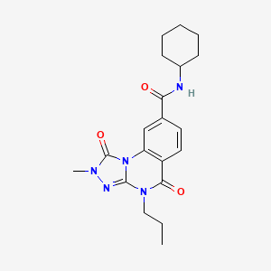 N-cyclohexyl-2-methyl-1,5-dioxo-4-propyl-1,2,4,5-tetrahydro-[1,2,4]triazolo[4,3-a]quinazoline-8-carboxamide