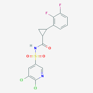 N-[(5,6-dichloropyridin-3-yl)sulfonyl]-2-(2,3-difluorophenyl)cyclopropane-1-carboxamide