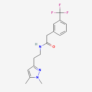 N-(2-(1,5-dimethyl-1H-pyrazol-3-yl)ethyl)-2-(3-(trifluoromethyl)phenyl)acetamide