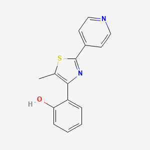 molecular formula C15H12N2OS B2884860 4-(2-羟基苯基)-5-甲基-2-(4-吡啶基)噻唑 CAS No. 1421261-35-9