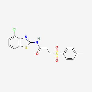 molecular formula C17H15ClN2O3S2 B2884862 N-(4-氯苯并[d]噻唑-2-基)-3-甲苯磺酰基丙酰胺 CAS No. 898436-78-7