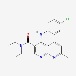 4-((4-chlorophenyl)amino)-N,N-diethyl-7-methyl-1,8-naphthyridine-3-carboxamide